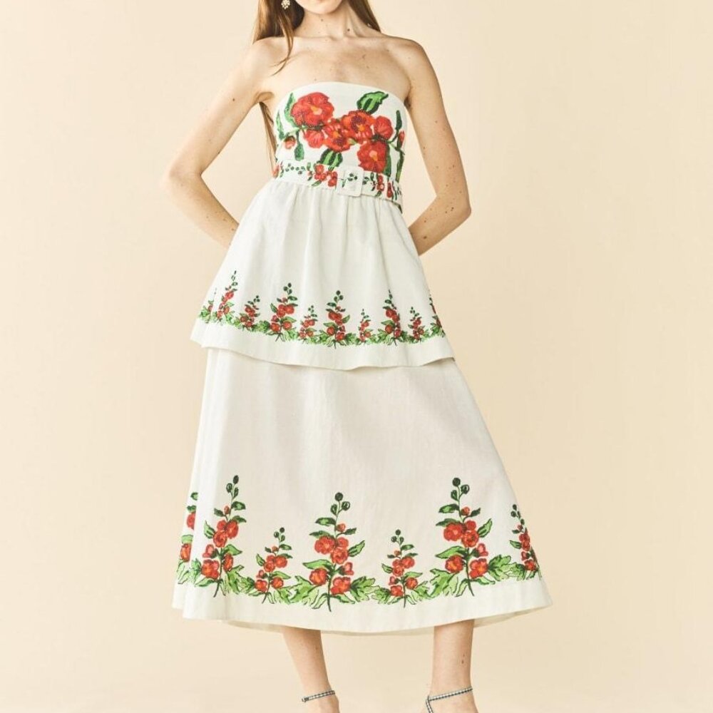 Daisy Dress x Larsen McDowell - White Larsen Watercolor
